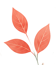 Decorative right leaf branch
