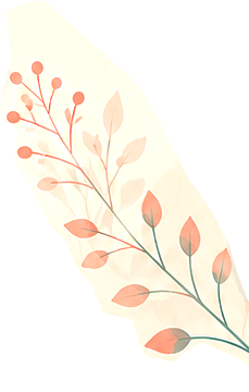 Decorative partner right leaf branch